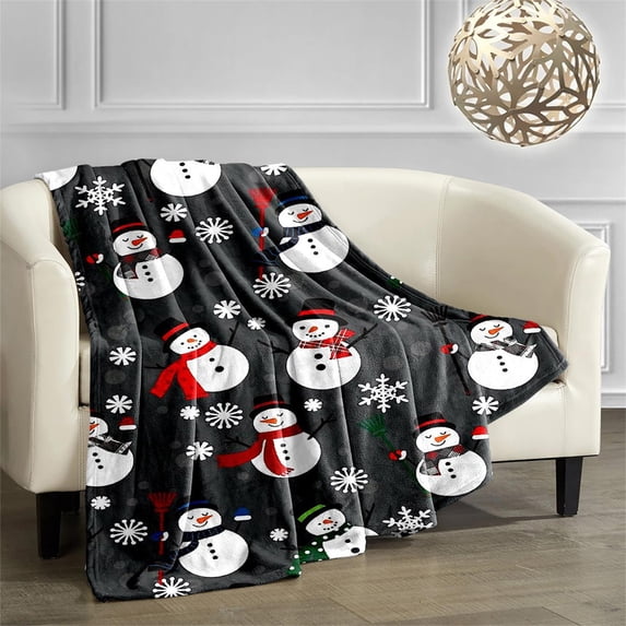 Chmadoxn Christmas Throw Blanket, Winter Holiday Fleece Blanket, Premium Warm Cozy Christmas Blankets and Throws, Christmas Decorations for Bedroom, Gifts for Women