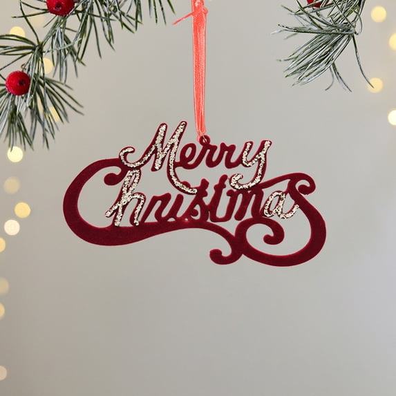 Chmadoxn Christmas Tree Ornaments, Christmas Decorations, Wine Red Bow Christmas Decoration Velvet Reindeer Bell Pendant Christmas Tree Living Room Staircase Decoration Hanging Decoration