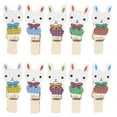 thumbnail image 1 of Chmadoxn Easter Decorations 10 Pcs Mini Natural Wooden Easter Clothespins Photo Paper Card Peg With Line Easter Basket Stuffers,Easter Ornaments for Home Outdoors Indoors, 1 of 1