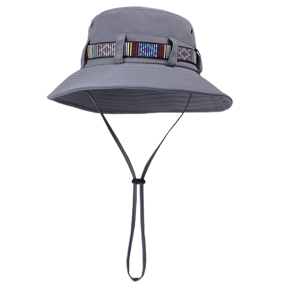 Chmadoxn Colorful Ribbon Fisherman's Hat for Men and Women Outdoor Fishing Mountaineering Hat Large Sunscreen Sun Hat Gift