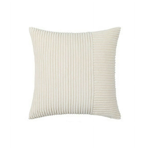 Chmadoxn Corduroy Splicing Pillowcase with Modern Style, Living Room Sofa Cushion Border Solid Color Waist Pillow Cushion 17.71x17.71 inch