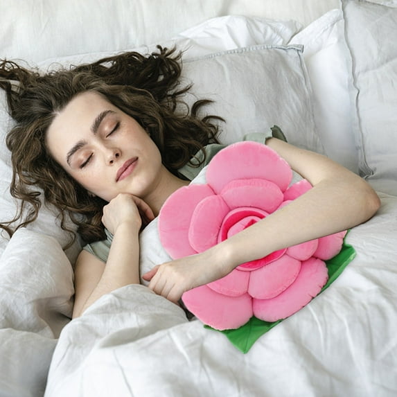 Chmadoxn Flower Throw Pillow, Soft 15.7 Inch Flower Pillow for Home Decor, Cute Flower Shaped Floor Pillow, Aesthetic Flower Plush Decorative Pillows for Bed Sofa Couch