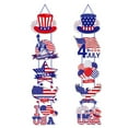 thumbnail image 1 of Chmadoxn Fourth of July Decorations, 4th of July Decorations Porch Sign, American Flag Wall Hanging Banners for Memorial Day, Independence Day, Labor Day, Veterans Day Decor Supplies, 1 of 5