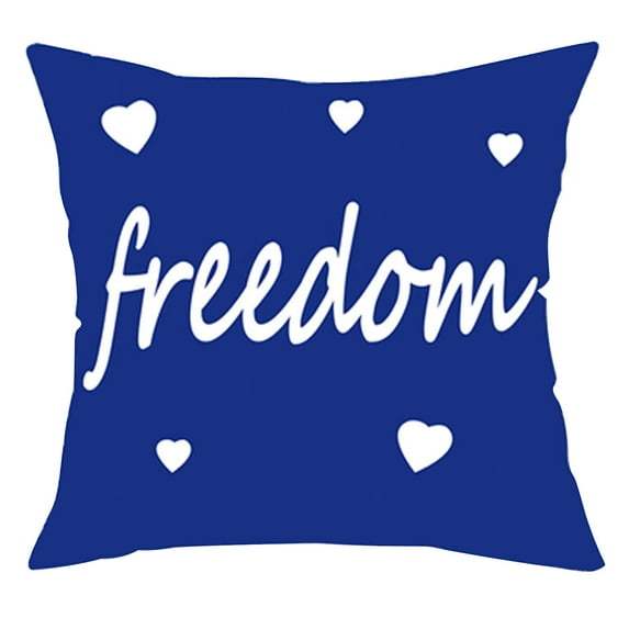 Chmadoxn Fourth of July Decorations, Independence Day Print PillowCase Linen Sofa Cushion Cover Home Decor Cushion Cover Family Pillowcase (17.71×13.77 inch)