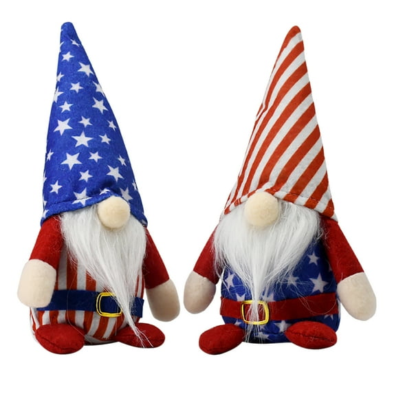 Chmadoxn Gnome Patriotic 4th of July Gnomes Plush American Independence Day Faceless Doll Christmas Fourth of July Veterans Day Scandinavian Tomte Ornaments Home Tiered Tray Decorations