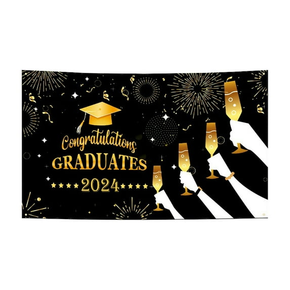 Chmadoxn Graduation Decorations, Congratulations Graduation Banner, 2024 Graduation Banner Graduation Decorations Graduation Photo Backgrounds