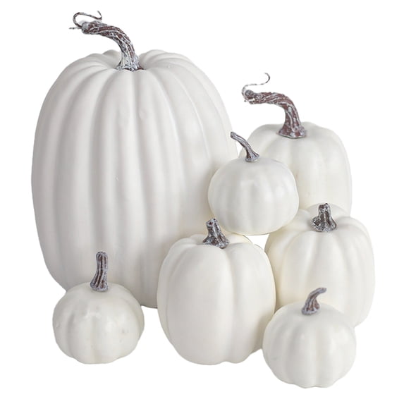 Chmadoxn Halloween Decorations, Assorted Sizes Fall Artificial Pumpkins, Artificial Foam Pumpkins for Fall Autumn Season Halloween Thanksgiving Harvest Holiday Season Festive Tabletop Decoration