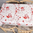 thumbnail image 1 of Chmadoxn Halloween Party Tablecloth,Bloody Handprint Tablecloth,Scary Bloody Table Cover,Plastic Rectangular Table Cover for Halloween Spooky Party Decorations Supplies, 1 of 9