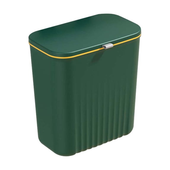 Chmadoxn Hanging Trash Can with Lid, Kitchen Garbage Bin Food Waste Container Convenient Over Cabinet Door Camping Cupboard Under Sink Wall Mounted