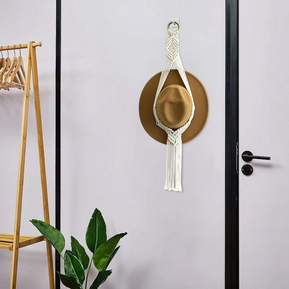 Chmadoxn Hat Hangers Hat Holder for Wall Caps Storage Display, Hanging Hat Rack Decorative Cap Holder for Wide Brim Cap (One Hats)