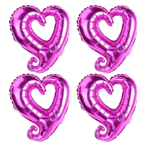 Chmadoxn Heart Balloons, Aluminum Mylar Helium Foil, 18 Inch Love Heart Balloons for Romantic Wedding Valentine's Day Engagement Anniversary Party Suppliers