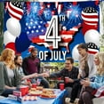 thumbnail image 1 of Chmadoxn Independence Day Decorations, Congratulations Independence Day Banner, Holiday Party Decorations Hanging Flags Patriotic Decorations Photo Backdrops, 1 of 7