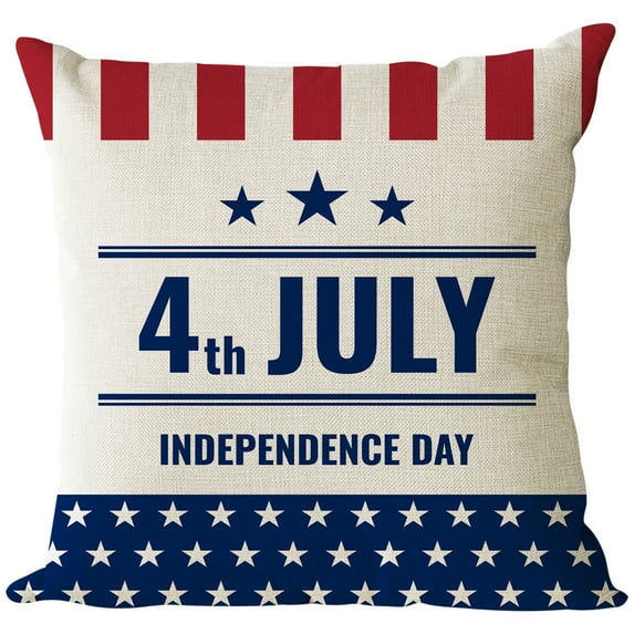 Chmadoxn Independence Day Pillowcase, Independence Day American Flag Pillow Covers 4th of July Patriotic Star Stripes Throw Pillow Case Truck America Decorative Pillow Case Cushion Cover for Home