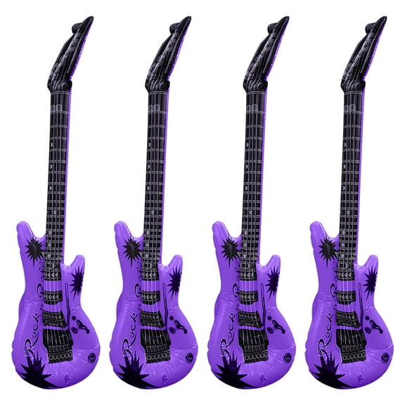Chmadoxn Inflatable Guitar, 10 Colors Rock Star Guitar Set, Electric Blow Up Guitar for 80s 90s Themed Carnival Party, Adults Children’s Birthday Party, Wedding and Photo Booth Props