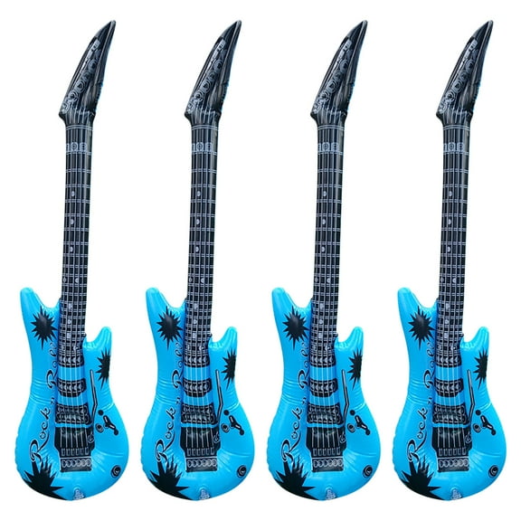 Chmadoxn Inflatable Guitar, 10 Colors Rock Star Guitar Set, Electric Blow Up Guitar for 80s 90s Themed Carnival Party, Adults Children’s Birthday Party, Wedding and Photo Booth Props