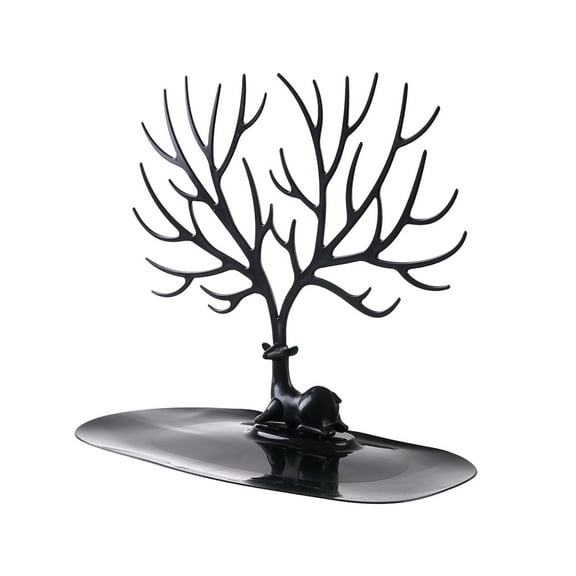 Chmadoxn Jewelry Tree Stand Organizer Jewelry Display Tray Deer Tree Jewellery Holder Hanger for Necklaces Bracelet Earrings Birthday Gifts Jewellery Stand Rack Storage