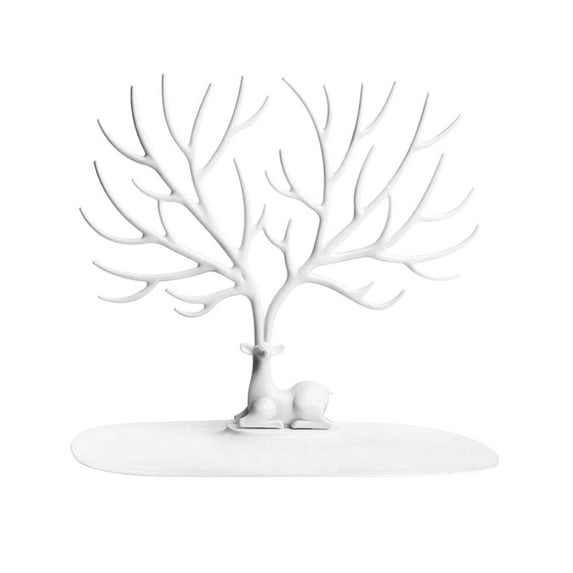 Chmadoxn Jewelry Tree Stand Organizer Jewelry Display Tray Deer Tree Jewellery Holder Hanger for Necklaces Bracelet Earrings Birthday Gifts Jewellery Stand Rack Storage