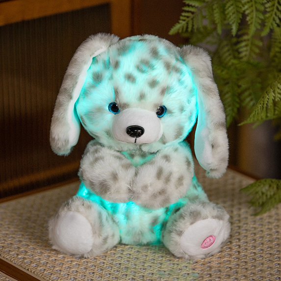 Chmadoxn Kids Birthday Gift - LED Color-Changing Luminous Stuffed Animal Toy, Soft Plush Night Light for Bedroom, Party Favors & Anxiety Relief (Indoor Play)