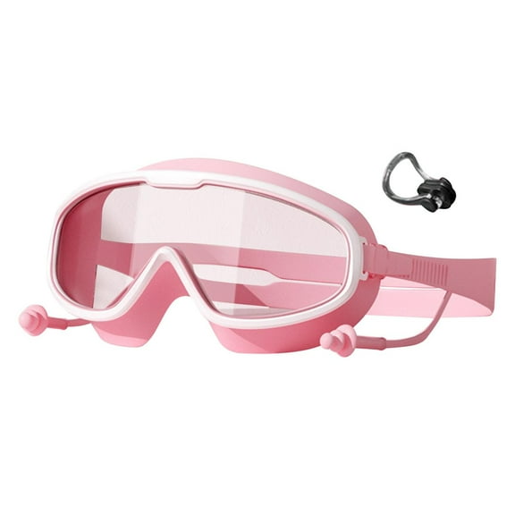 Chmadoxn Kids Swim Goggles Set with Nose Clip & Ear Plugs - Anti-Fog UV Protection Swimming Glasses for Children, Adjustable Comfort Fit (Ages 3-12)