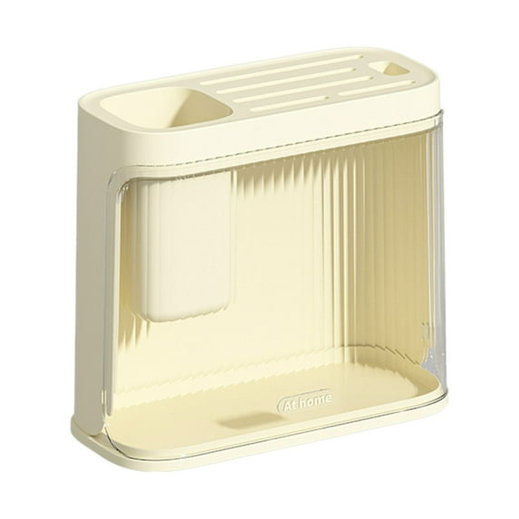 Chmadoxn Kitchen Plastic Knife Rack Shelf Countertop Multifunctional Knife and Fork Spoon Organizer Cylinder Knife Holder All One Organizer Knife Racks