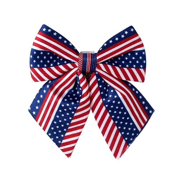 Chmadoxn Large 4th of July Bows for Wreath, Patriotic Wreath Bows Red Blue Burlap Bow American Flag Stars Bows Independence Day Tree Topper Bows for Front Door Memorial Day Decoration Supplies