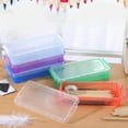 thumbnail image 1 of Chmadoxn Large Capacity Plastic Pencil Box with Snap Lid, Clear Stackable Pencil Case Storage Organizer for Office Art Supplies, Washable PVC Holder, 8.6 Inch, Multicolor, 1 Pack, 1 of 9