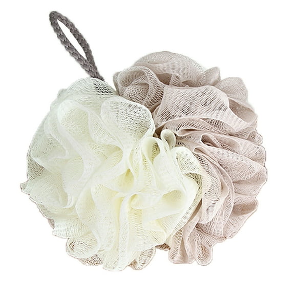 Chmadoxn Loofah Sponge Shower, Loofahs Bath Sponges Mesh Balls 4 Colors for Body Wash Back Scrubber Bathroom Men Women -Scrubber Cleaning Bathing Accessories