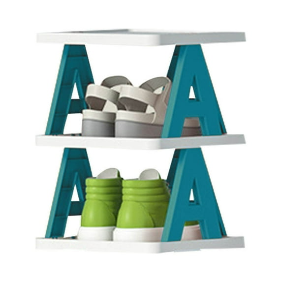 Chmadoxn Multi-layer Letter Shoe Rack, Small Shoe Cabinet for Household Doorstep Balcony and Economical Folding Shoe Rack for Student Dormitories Creative Multi-Layer Shoe Rack, Expandable Shoe Rack