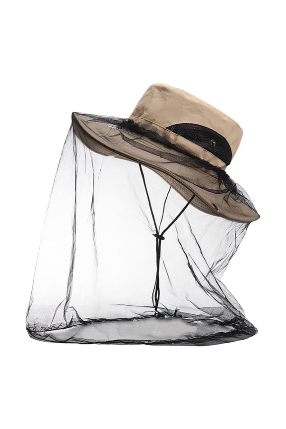 Outdoor Mesh Mosquito and Insect Hat, Multi-functional Mountain Climbing Sun Protection Quick Drying Fisherman Hat
