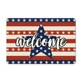 thumbnail image 1 of Chmadoxn Patriotic Door Mat 4th of July Red Blue Star Welcome Mat Non-Slip Independence Day Entrance Door Rugs for Indoor Outdoor Home Bathroom Decor, 1 of 7