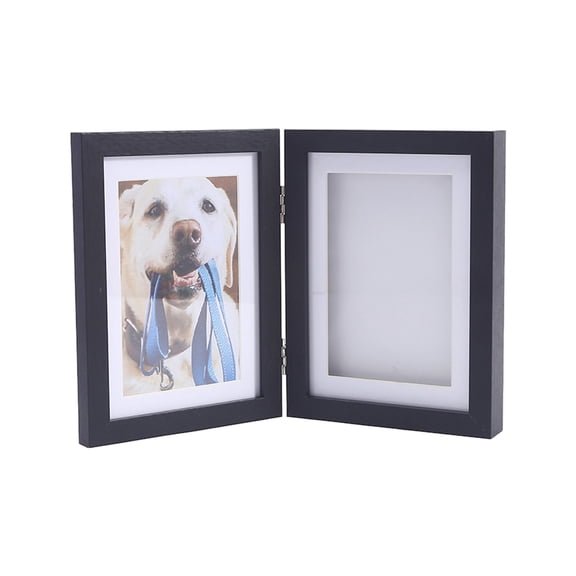 Chmadoxn Picture Frames, Double Picture Frame Wooden Hinged Photo Frame Definition Glass Stand Vertically on Desktop or Tabletop