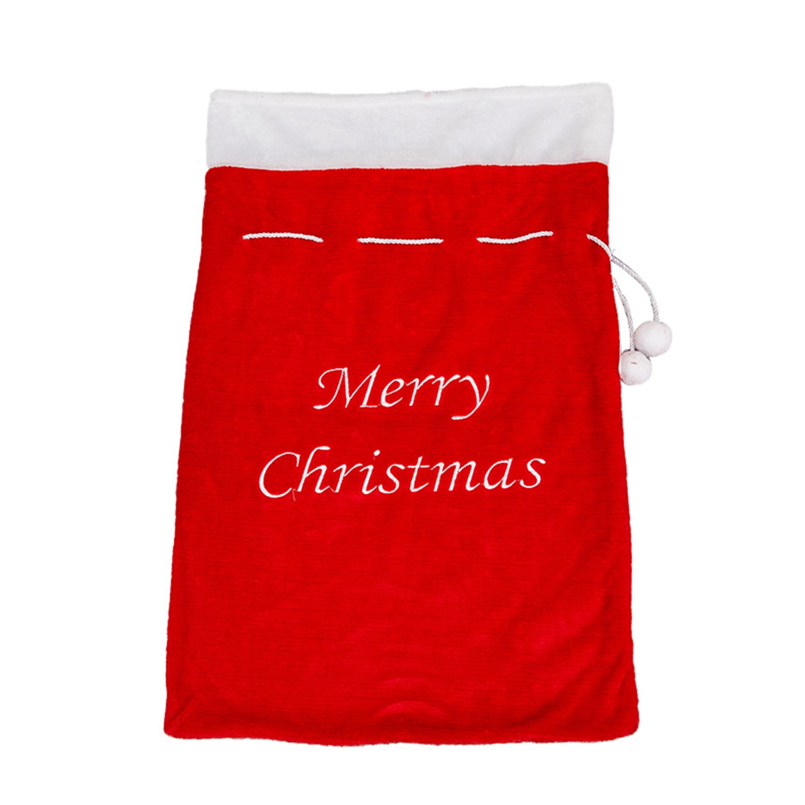 Chmadoxn Present Bag, 33.521.7 Inch Large Christmas Red Velvet Bag, Giant Santa Gift Sack with Cord Drawstring, Christmas Extra Large Santa Claus Bag Sack, Christmas Drawstring Gift Bag for Xmas