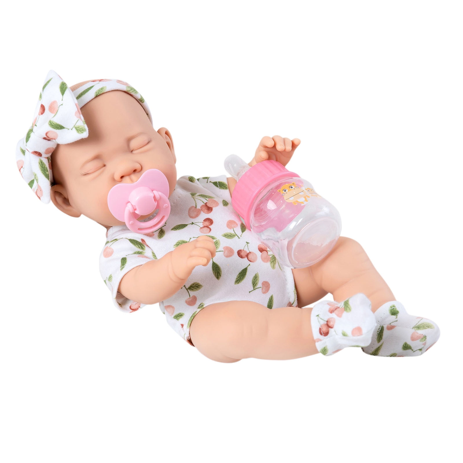 Chmadoxn Reborn Baby Dolls Toddler Toys 12 inch Full Body Vinyl Realistic Sleeping Baby Doll with Clothes Soft Cute Simulation Newborn Baby Doll Pretend Play Interactive Toys for Kids Age 3