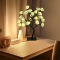 thumbnail image 1 of Chmadoxn Rose Flower Tree Lamp, LED Rose Flower Table Lamp, USB Powered Lamp Lights, Colorful Artificial Rose Desk Lamp for Girls Wedding Home Decor, Night Lamp for Living Room, Night Light Flowers, 1 of 4