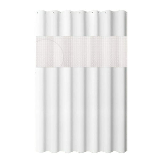 Chmadoxn Shower Curtain for Bathroom Modern Shower Curtain Winter in Bath 71x71 inches Long Shower Curtains Set , Hotel Style with Translucent Top Window