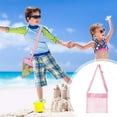 thumbnail image 1 of Chmadoxn Square Mesh Kids Beach Toy Organizer Bag - Adjustable Buckle Closure, Large Capacity Sand Storage Net for Outdoor, Pool, Travel - Serviceable Water-Resistant Carry-All for Ages 3+, 1 of 6