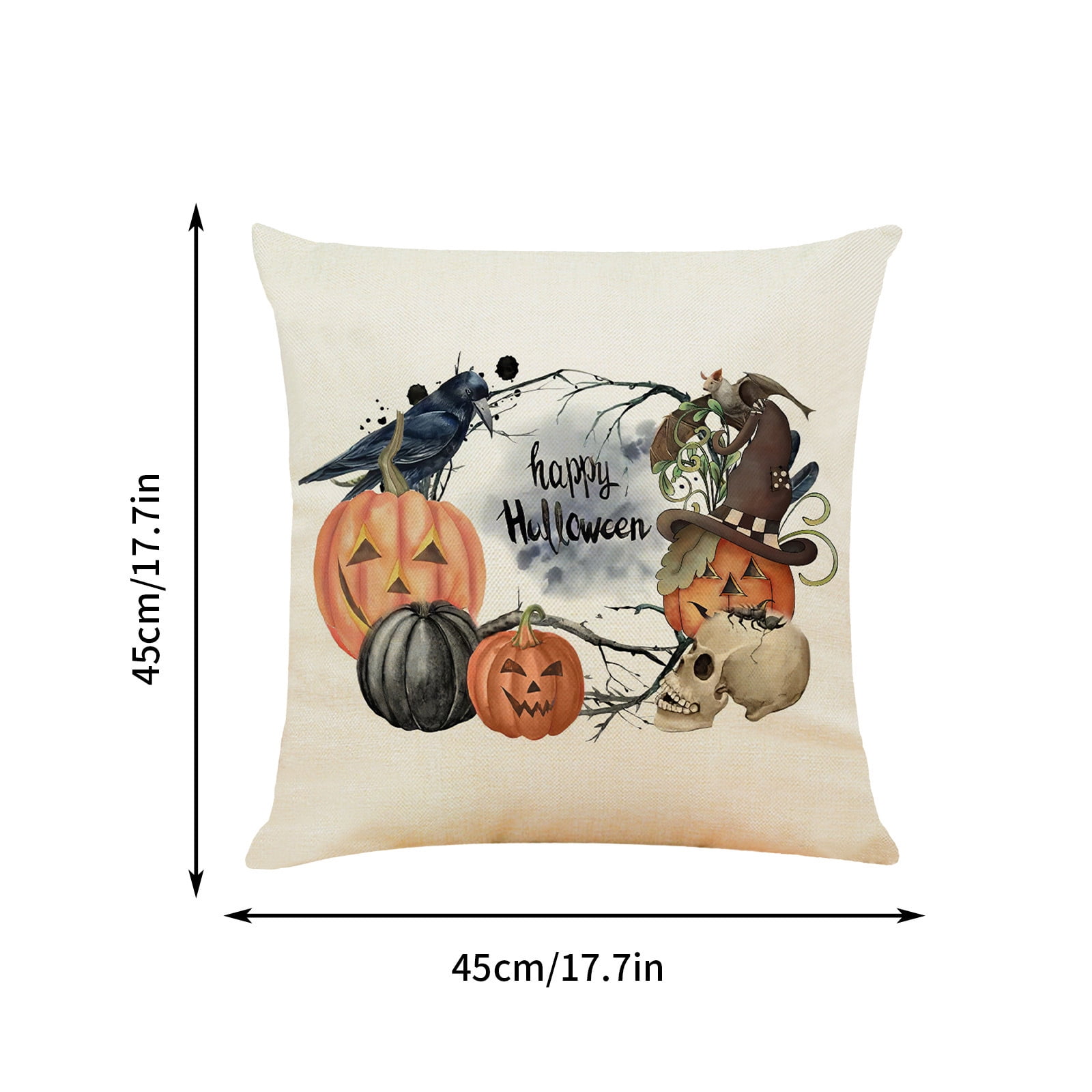 Chmadoxn Throw Pillows Cute Pumpkin Printed Soft Throw Pillows