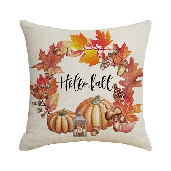 Chmadoxn Throw Pillows Cute Pumpkin Printed Soft Throw Pillows Thanksgiving Halloween Decorations 18x18 Inch Fall Decorations for Home Sofa