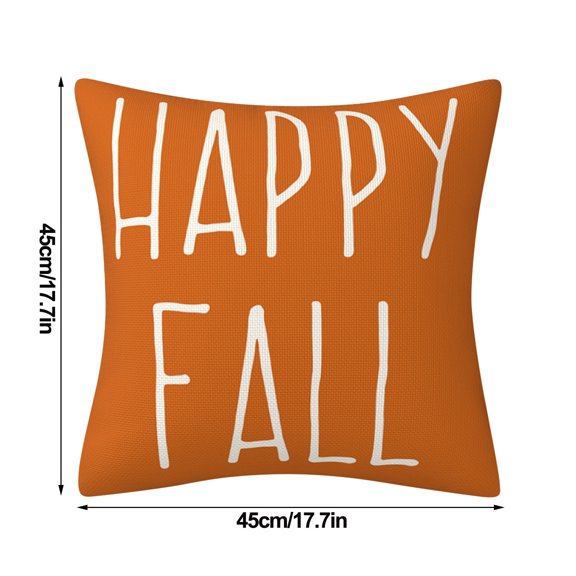 Chmadoxn Throw Pillows Linen Pumpkin Printed Pillowcase for Sofa Bed Cute Funny Double Sided 17.7*17.7 Inch Throw Pillows Halloween Decorations