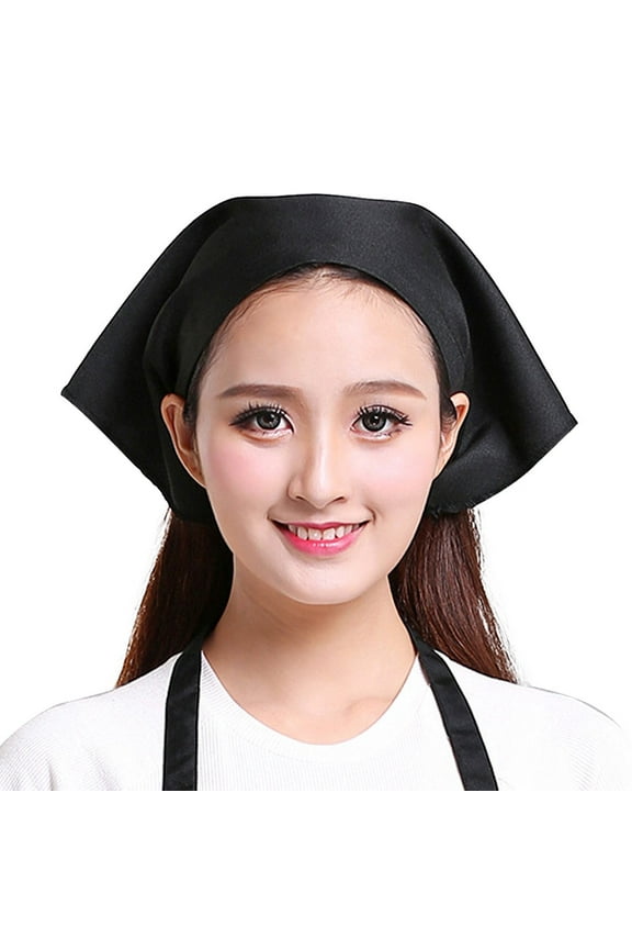 Tie Back Chef Hat for Men, Adjustable Chef Cap, Chefs Bandana Skull Cap, Black Breathable Cooking Hat for Men Women