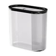 thumbnail image 1 of Chmadoxn Transparent Trash Can, Bathroom Trash Cans with Lids, Plastic Slim Waste Basket with Press Top Lid, Clear Garbage Can for Bathroom, Bedroom, Kitchen,Home,Office, 1 of 6