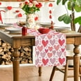 thumbnail image 1 of Chmadoxn Valentine's Day Table Runner 13 x 72 Inches, Love Heart Patterned Washable Microfiber Table Runners for Wedding Anniversary Party Kitchen HOME Decoration Valentine's Day Decorations, 1 of 5