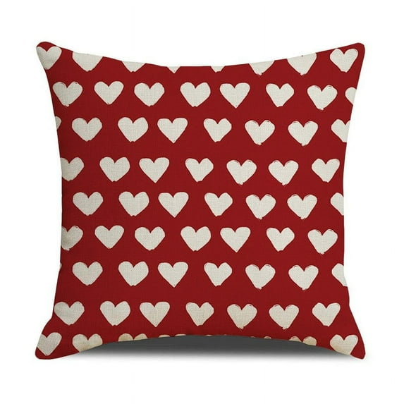 Chmadoxn Valentines Day Throw Pillow Case Decorations - Valentine Cushion Cover 18 x 18 Inches Heart Love Gift Decor for Sofa Couch, Valentines Day Decorations Home Indoor Outdoor Holiday Decorations