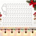 thumbnail image 1 of Chnmavx 50-Pack Christmas Light Clips, Upgraded String Light Siding Clips Sliding Hooks Light Hanging Hooks Outdoor Weatherproof Plastic Clips for String Lights Xmas Decor White, 1 of 10