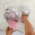 Chnzic Cotton Slippers Female Cat Slippers Indoor Home Plush Anti Shoes