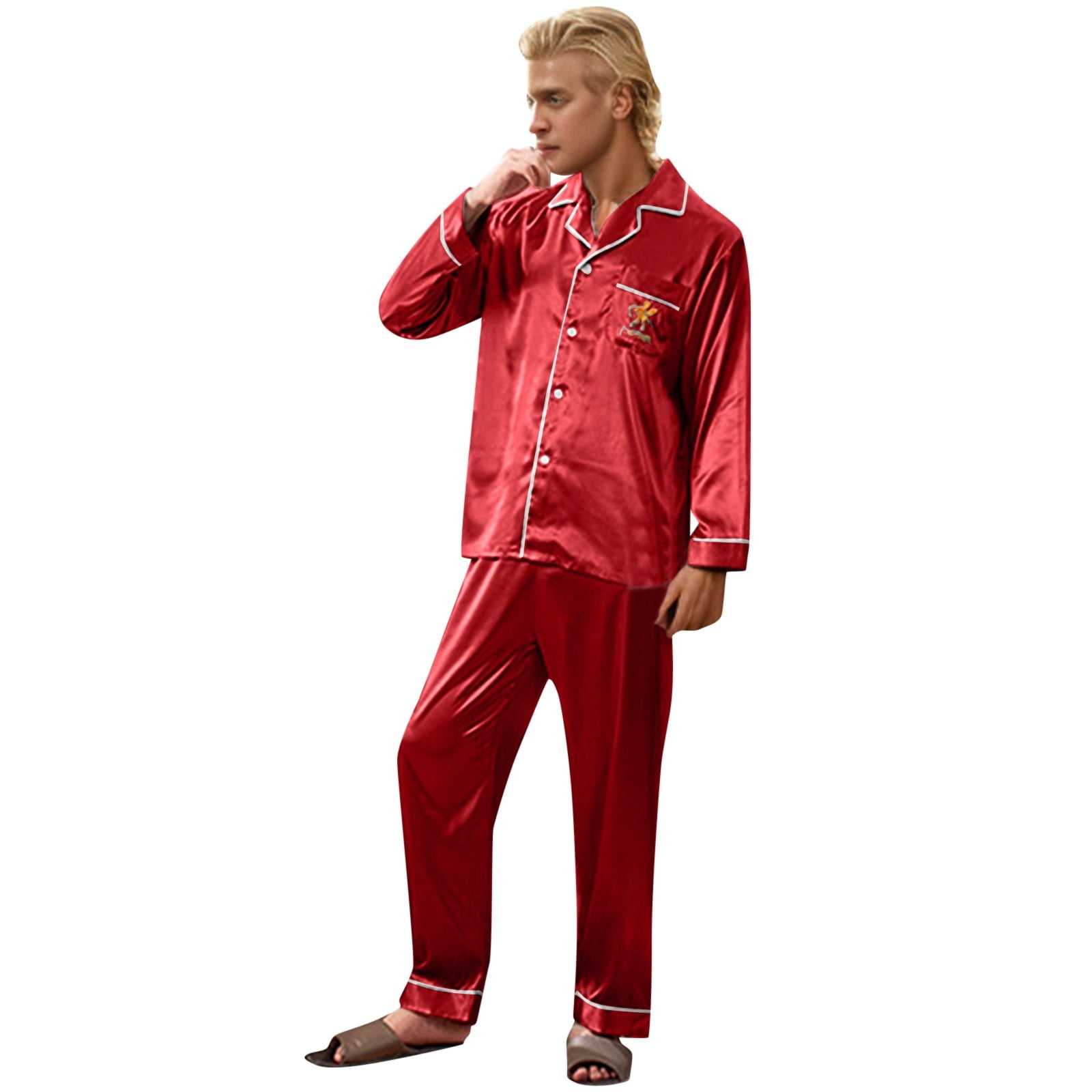 Chnzic Couples Sleepwear Made Of Silk And Coolmax Material With For