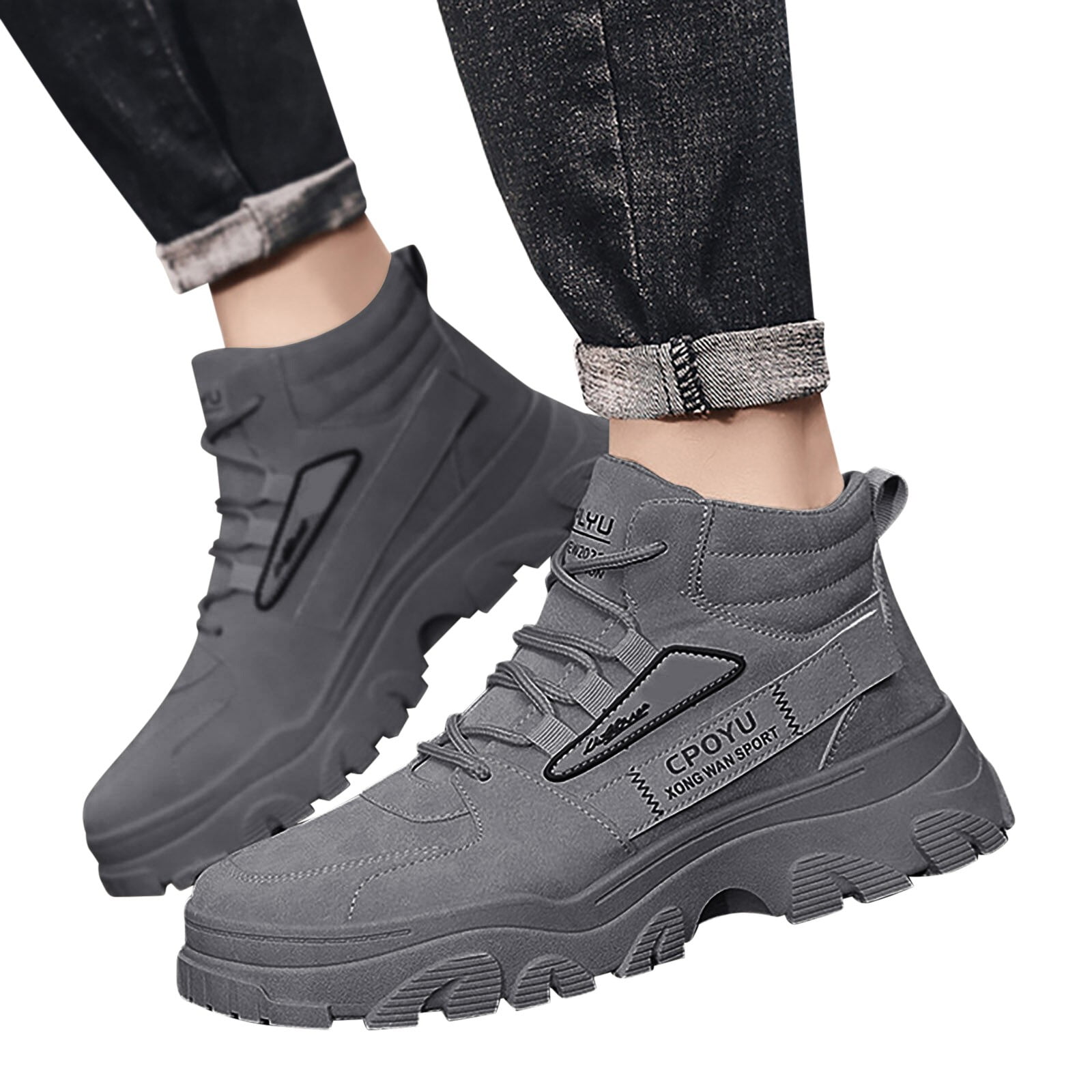 Chnzic Men Fashion Walking Sneakers Non Slip Work Shoes Comfortable