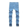Chnzic Mens Jeans Jeans Denim Distressed S 3XL Jeans Elastic Slim