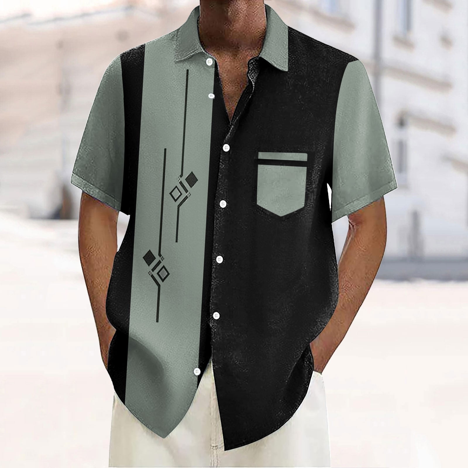 Vintage short sleeve button up sale