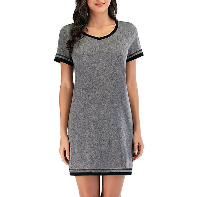 Chnzic Women's Summer Casual Soft And Comfortable Round Neck Loose